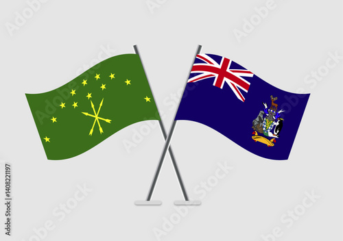 Adygea and South Georgia and the South Sandwitch Island vector flags graphic for civic engagement
