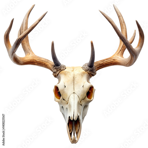 deer skull isolated on white