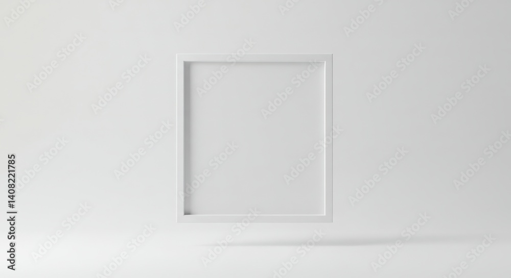minimalist white picture frame on plain background creates a clean, modern aesthetic. perfect for exhibitions, interior design, or art display concepts. neutral and versatile decor. minimalist white picture frame on plain background creates a clean, modern aesthetic. perfect for exhibitions, interior design, or art display concepts. neutral and versatile decor.