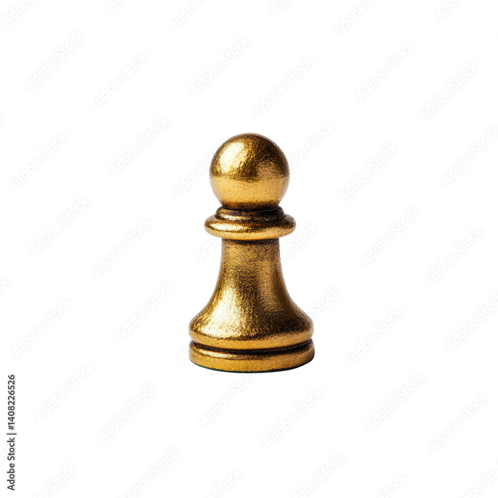 Golden Chess Pawn on Transparent background Strategy, Success, and Leadership Golden Chess Pawn on Transparent background Strategy, Success, and Leadership