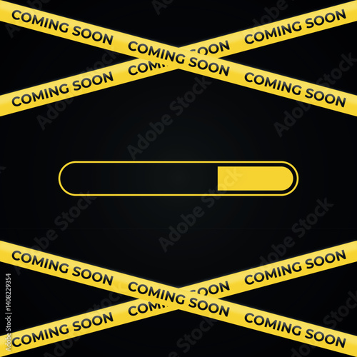 Coming soon flyer or poster social media post design with loading bar trendy template