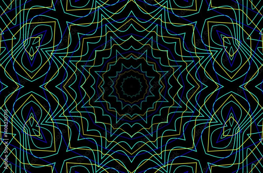 Animación de Estrella Caleidoscópica.