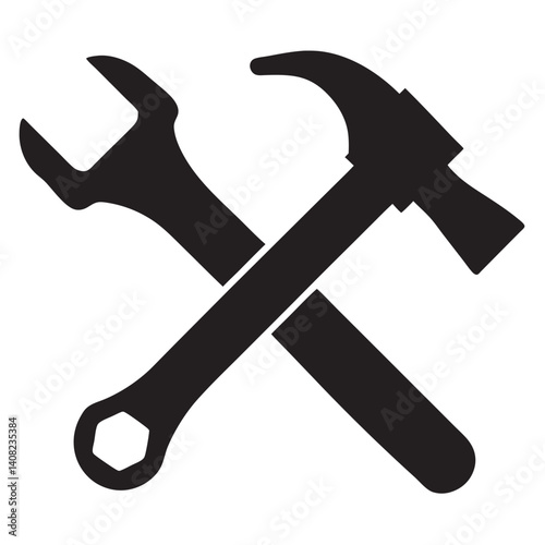 Hammer and wrench icon