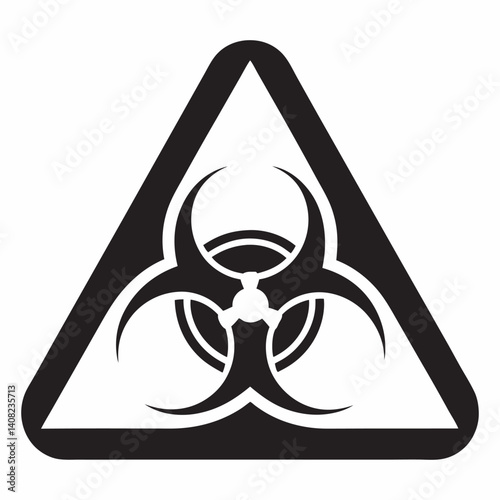Biohazard triangle icon vector illustration 