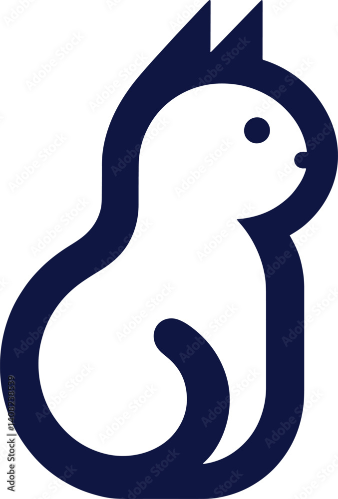 Obraz premium Graceful cat vector ideal for logo and decor use