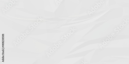 White crumpled paper Blank white crumpled and creased paper poster.	