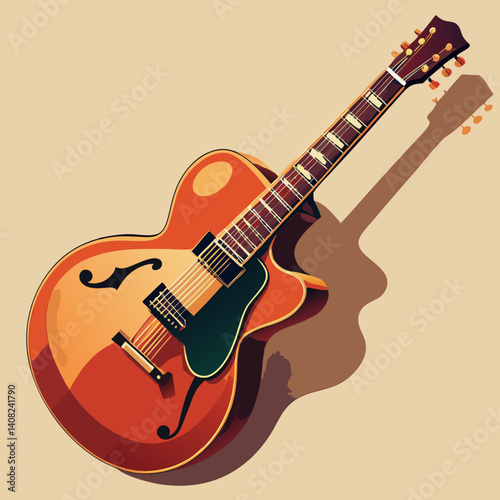 acoustic guitar vector illustration