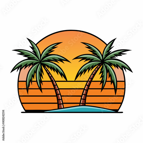 palm trees on a beach