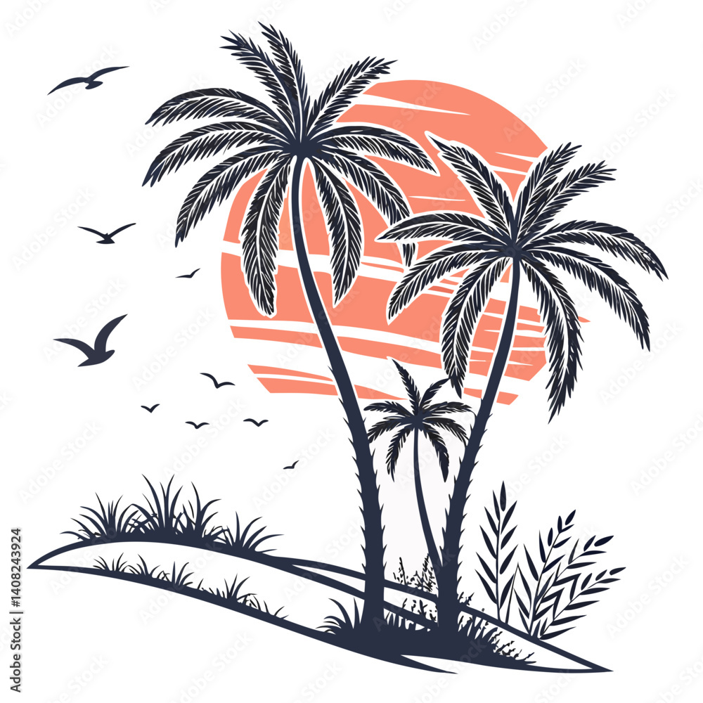 Obraz premium tropical palm trees