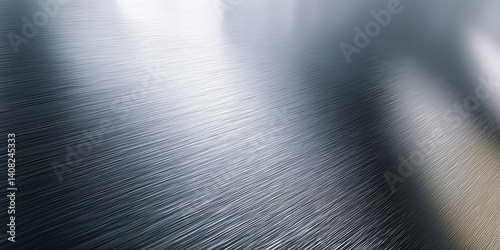 Polished stainless steel surface with reflective industrial texture