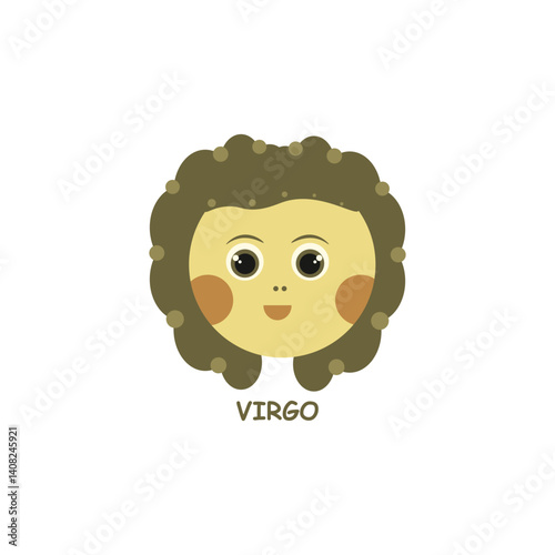 zodiac sign virgo.vector graphics of constellations