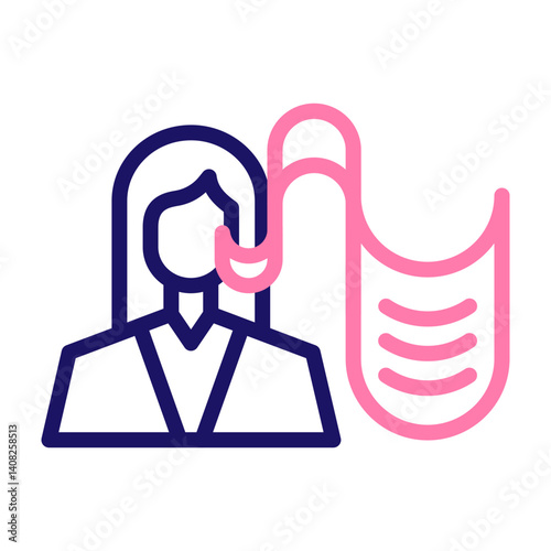 Storyteller Vector Line two Colors Icon Design