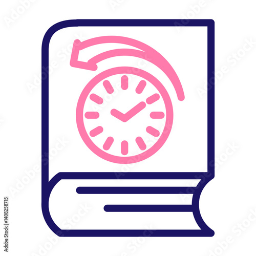 Historical Writing Vector Line two Colors Icon Design