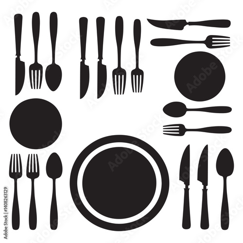 Place Setting Silhouette