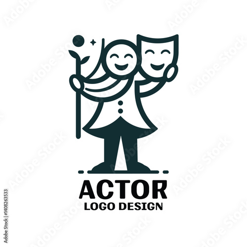 Actor Vector Logo Design