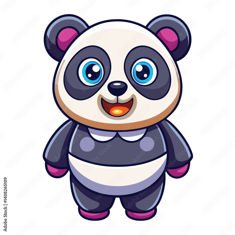 Obraz premium Cute cartoon panda (1)