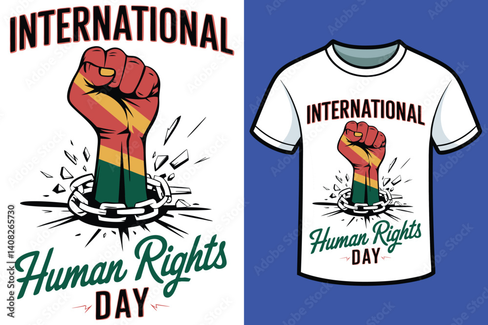 A powerful and vibrant illustration celebrating Juneteenth of International Human Rights Day A powerful and vibrant illustration celebrating Juneteenth of International Human Rights Day