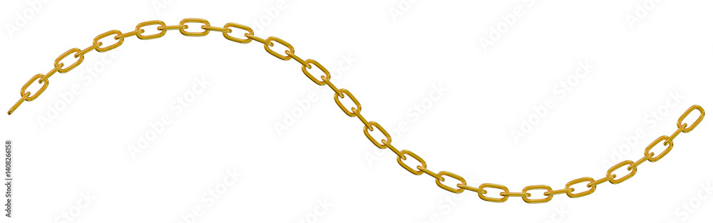 A link of golden chains in a curve. A link of golden chains in a curve.
