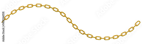 A link of golden chains in a curve.