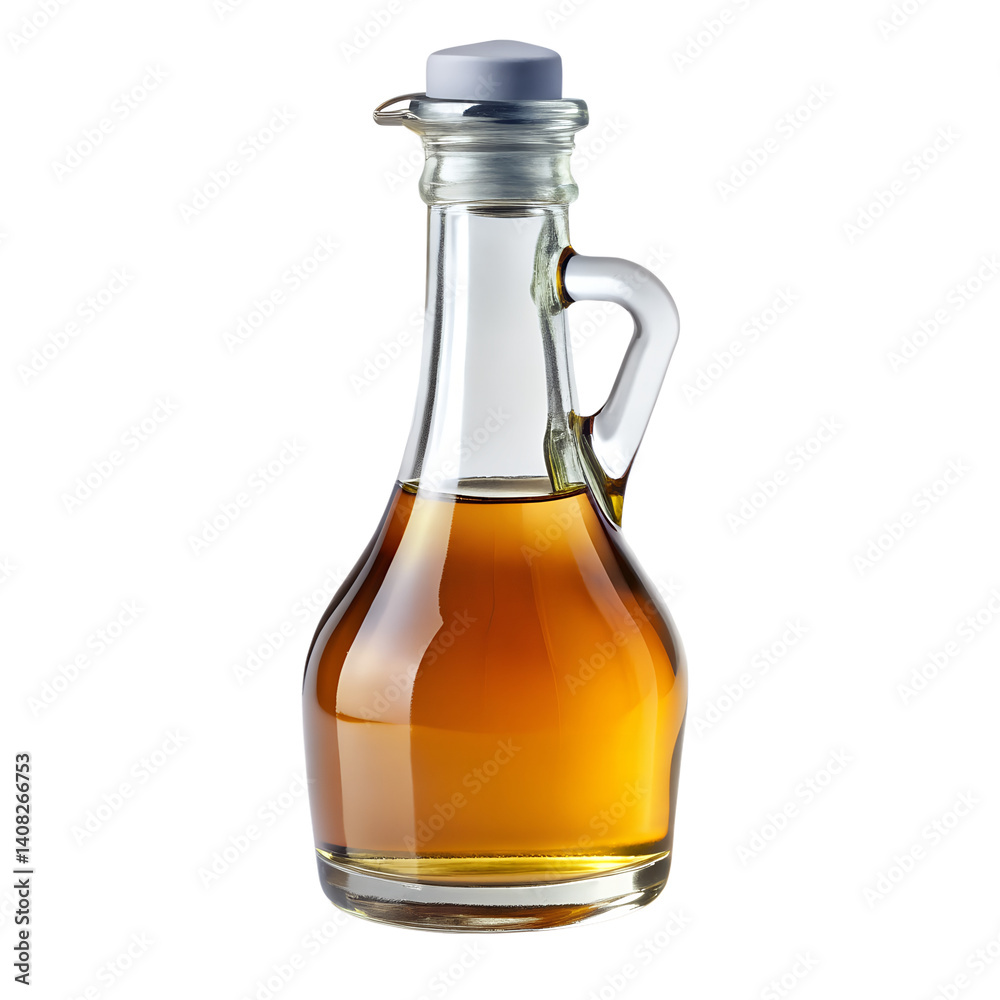 Clear bottle with amber liquid inside isolated on transparent background Clear bottle with amber liquid inside isolated on transparent background