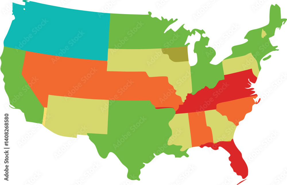 Obraz premium Usa Map