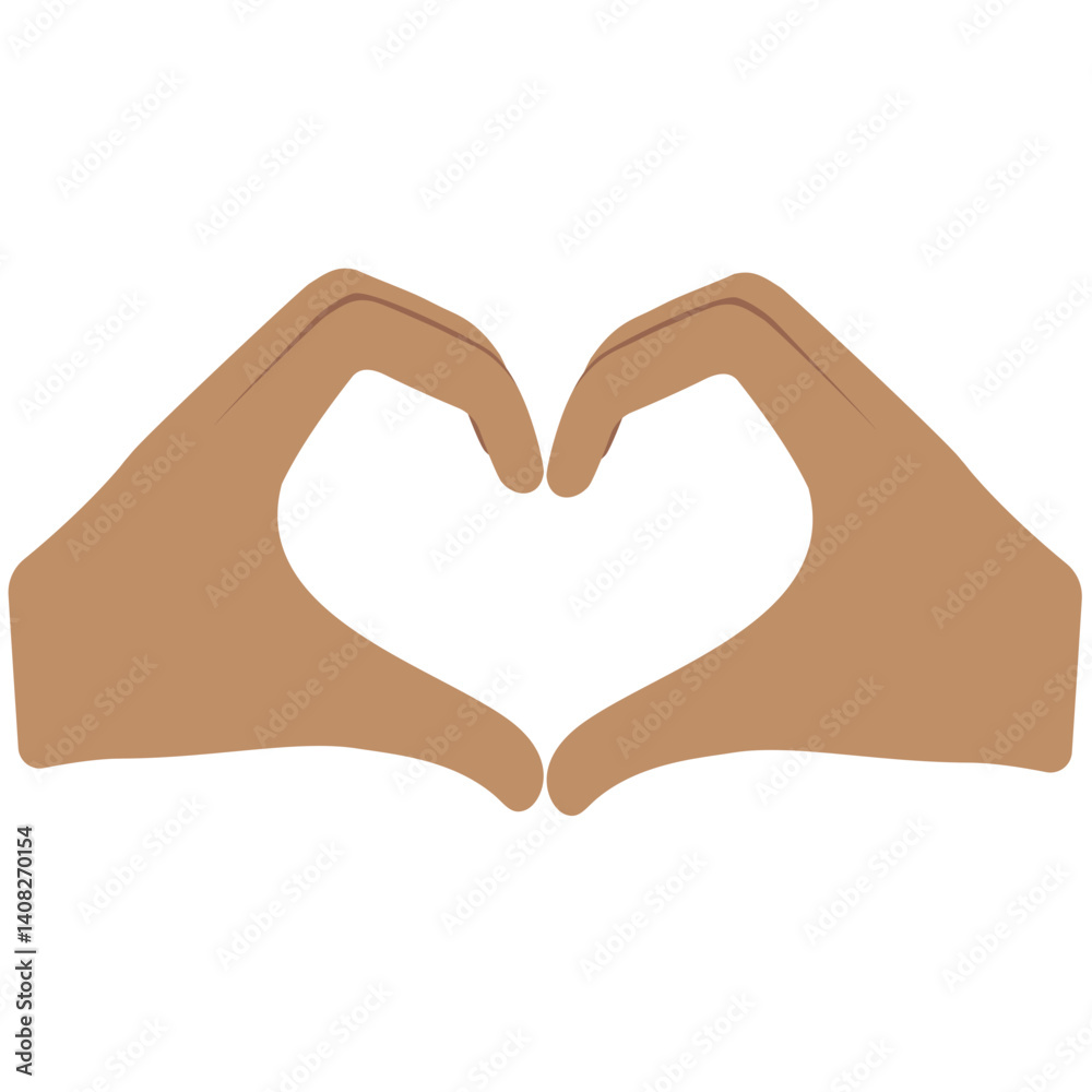 Fototapeta premium Heart Hands: Medium Skin 