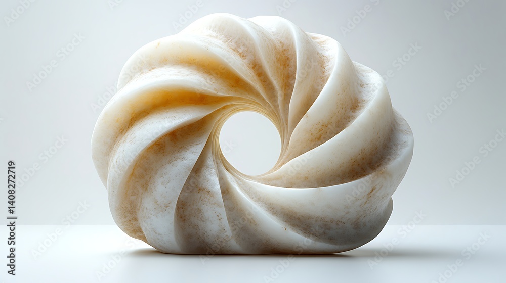 Stone sculpture loop with fluid motion shape high resolution image Stone sculpture loop with fluid motion shape high resolution image