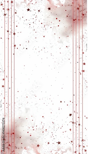 Obraz na płótnie Minimalist Circus Frame with Red Accents for Design and Print Projects w salonie