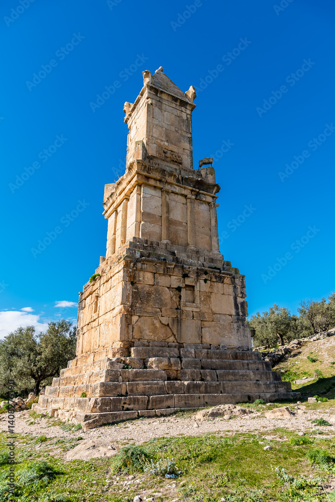 Ruins of Roman temples in Dougga, Tunisia