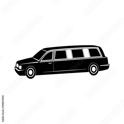 Limo Silhouette vector illustration
