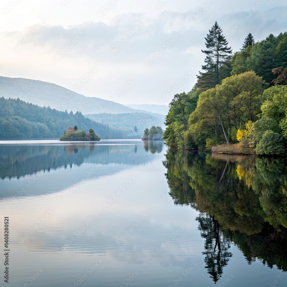 Fototapeta premium lake and mountains