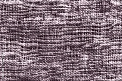 Seamless linen fabric background in faded lavender gray color with visible woven threads and matte natural texture for textile design use