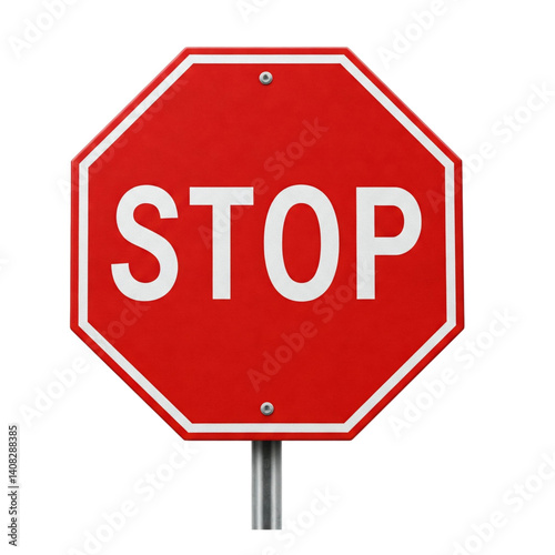 stop sign isolated on white