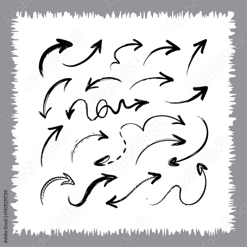Arrows Vector Set with Hand Drawn Feel