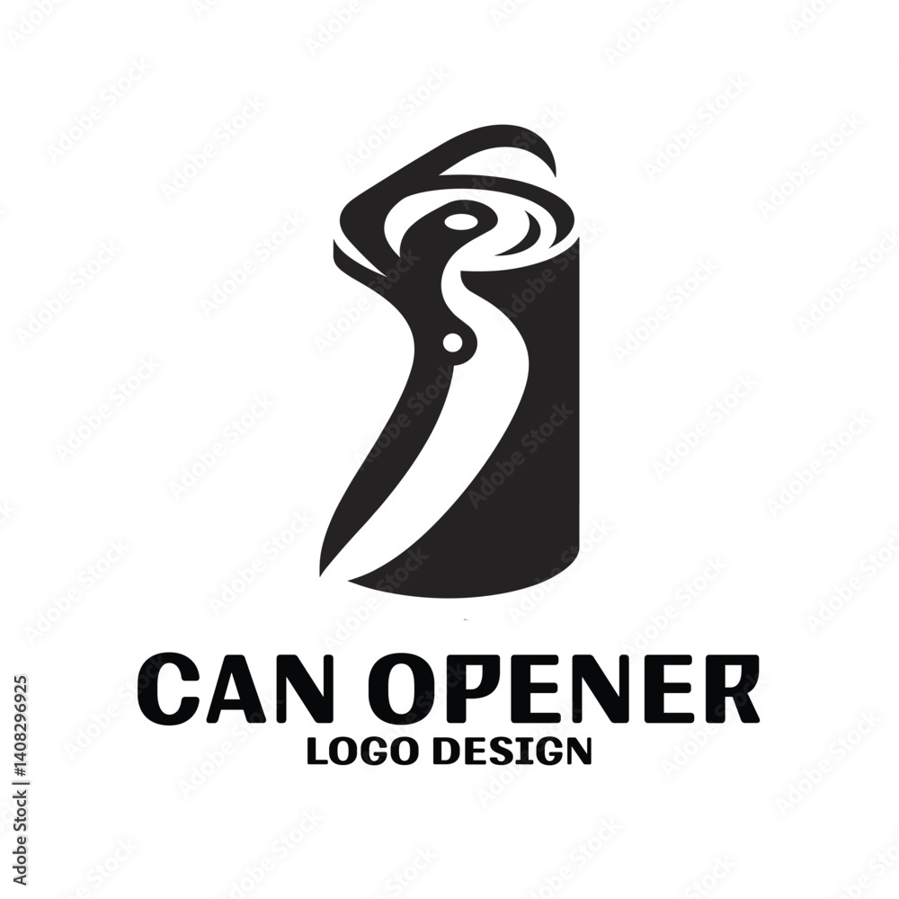 Obraz premium Can opener Vector Logo Design