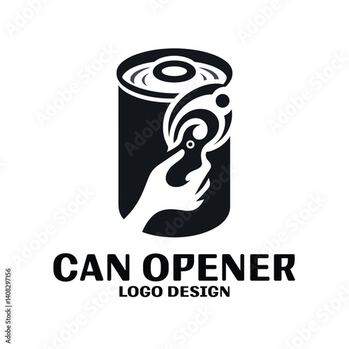 Can opener Vector Logo Design