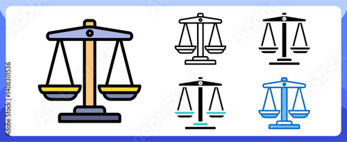 Scales of Justice Multi Style Icon