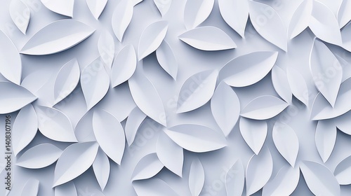 Abstract design of light gray paper leaves. photo