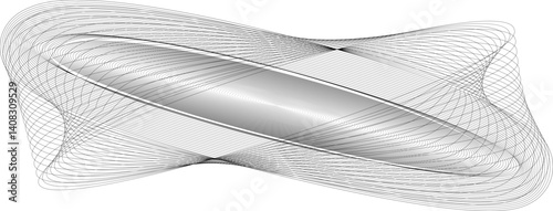 Rod-shaped abstract mesh design featuring a linear pattern with soft flowing curves and dimensional depth.