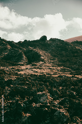 Mars-Like Volcanic Landscape in Timanfaya National Park, Lanzarote