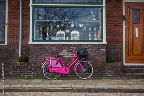 Canvas Print Bicycles are a major source of transportation in Holland