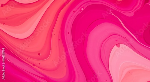 Vibrant Pink Fluid Swirl Art