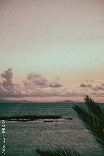 sunset on the beach