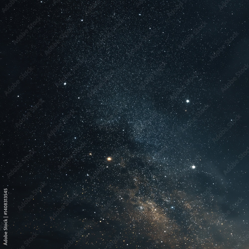 Capturing stars night sky hyperrealistic photograph cosmic environment vertical view astronomical concept