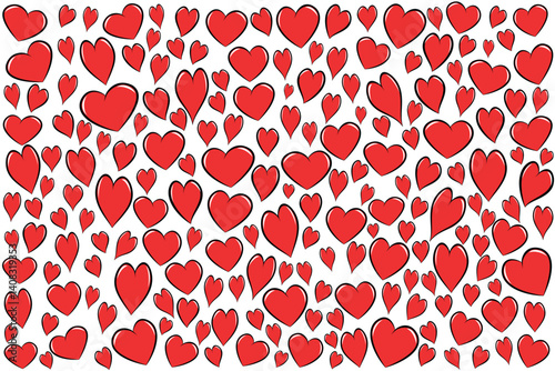 Abstract red heart pattern background. Perfect for romantic designs, valentine’s day, love themes, wedding decor, and digital backgrounds.