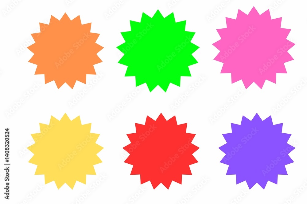 set of colorful stickers, set sale discount special price shopping, title decoration seal stamp spikes speech bubble frame, pop simple. set of colorful stickers, set sale discount special price shopping, title decoration seal stamp spikes speech bubble frame, pop simple.