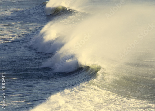 Принти на полотні Close-up of a stormy wave with wind-blown spray or spindrift.