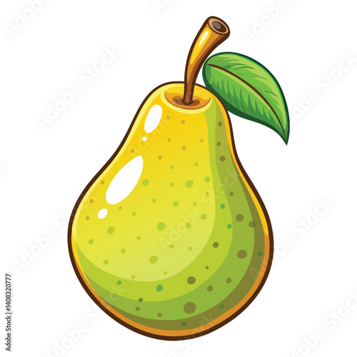 Vibrant pear illustration