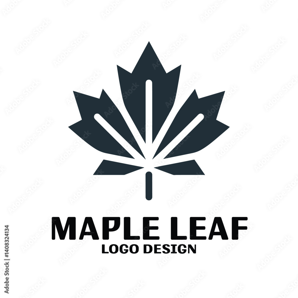 Obraz premium Maple Leaf Vector Logo Design
