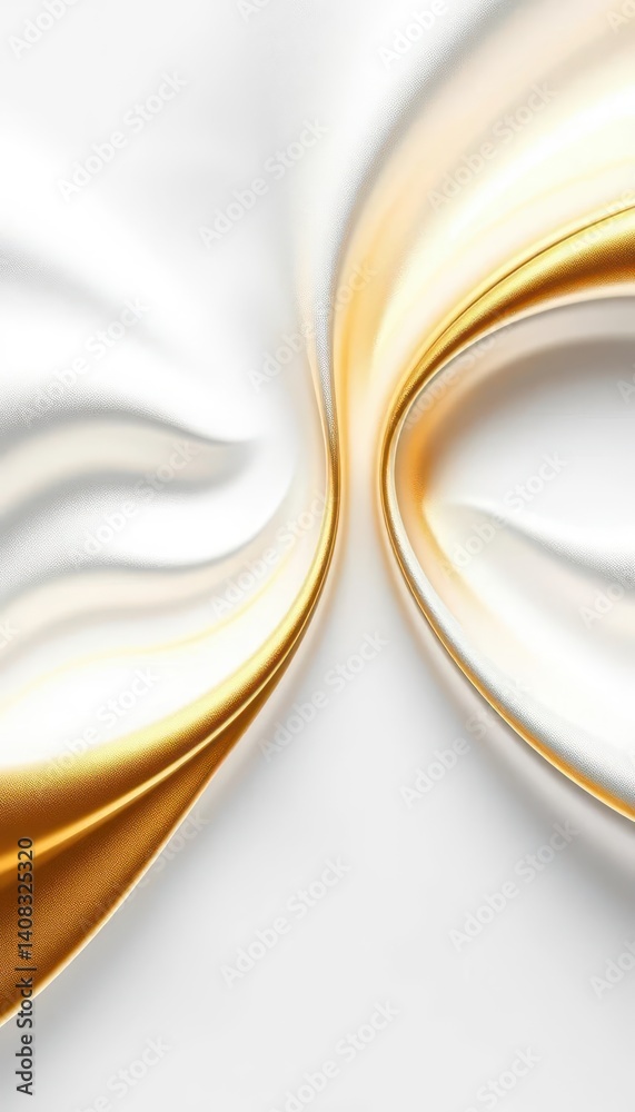 Abstract gold and silver wave pattern on white background , pattern, festive